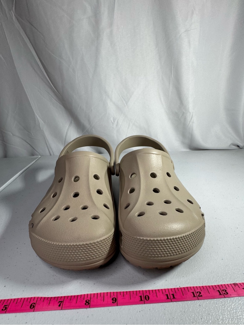Unisex CROCS Classic Clogs in Beige Women’s size 11 Men’s size 9